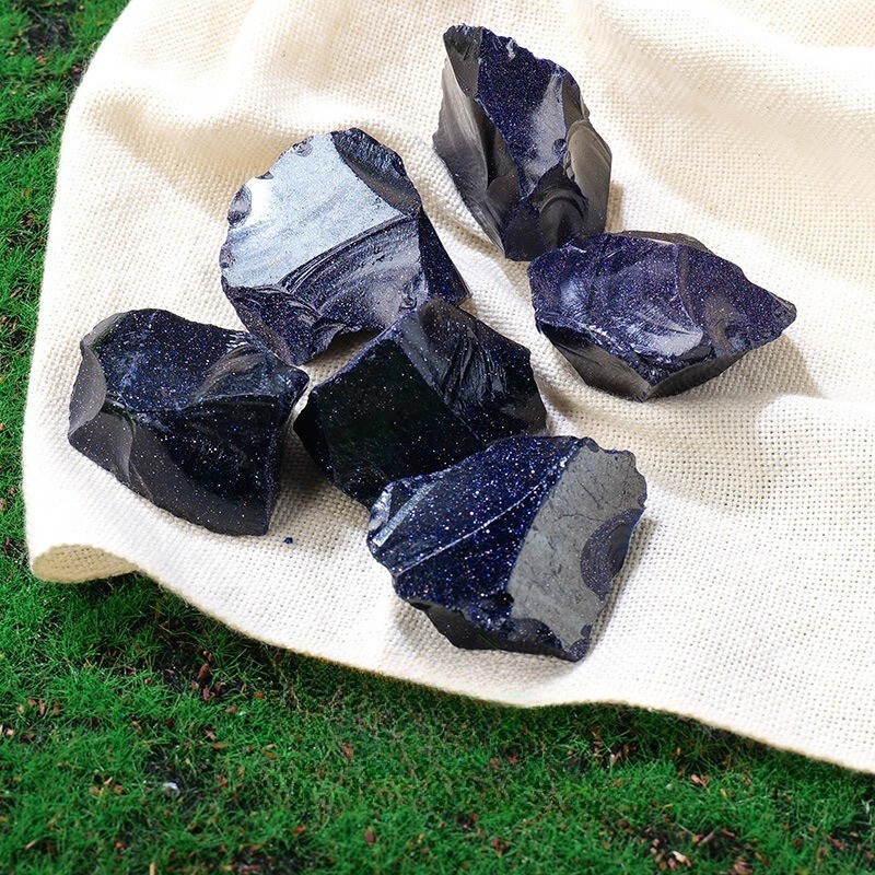 Raw Rough Blue Sandstone Crystal Stone Chunk Healing Mineral Rocks Gifts 100g