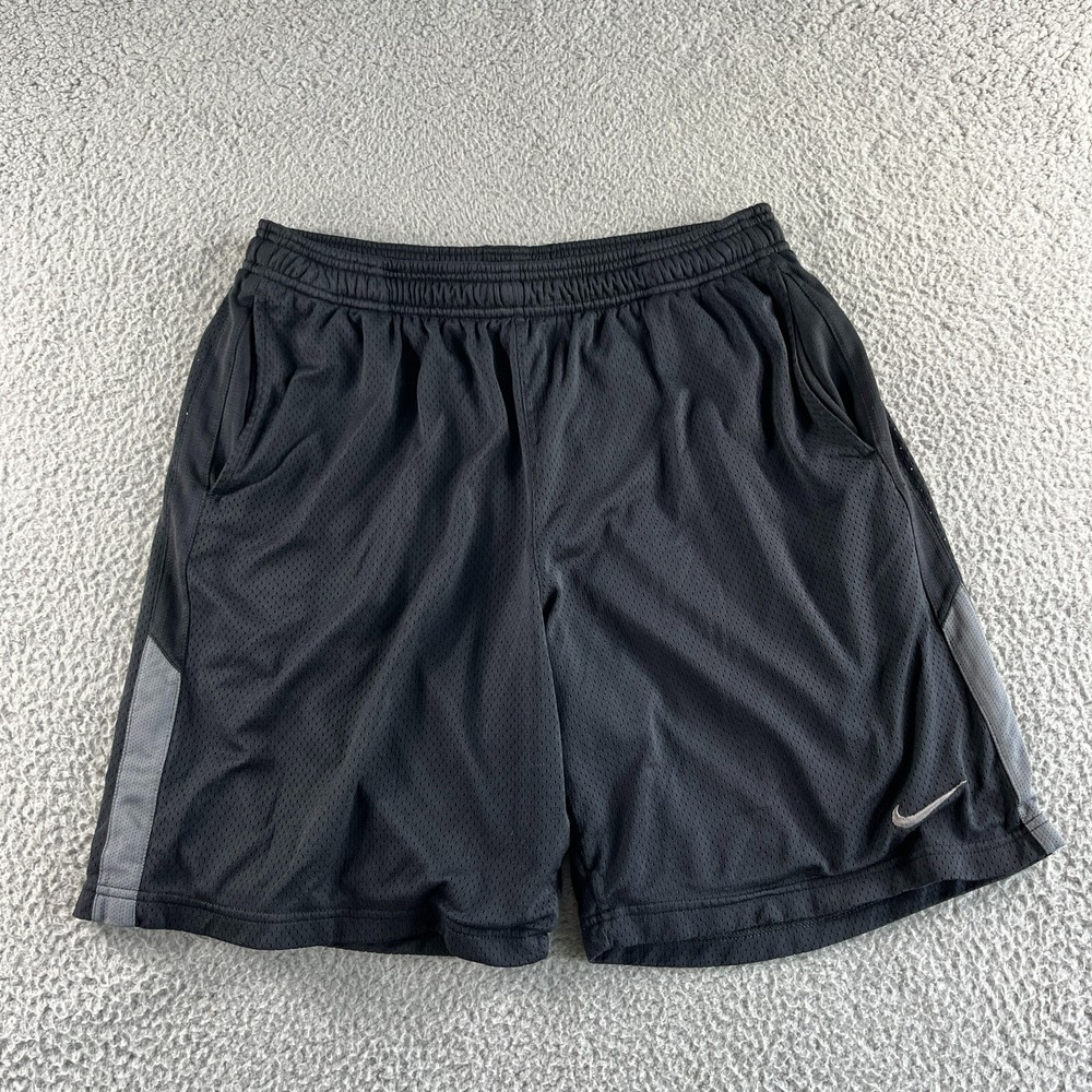 Nike Shorts Mens Large Black Athletic Dri-Fit Basketball Lined Run Train Outdoor