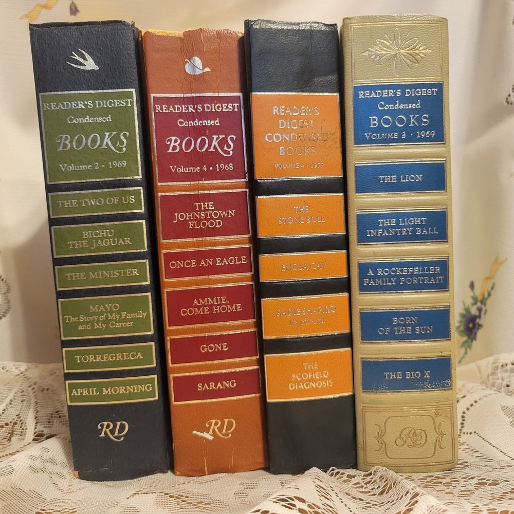 Reader’s Digest Condensed Books Hardcover Vintage Lot 1969 1968 1959 1950 1960
