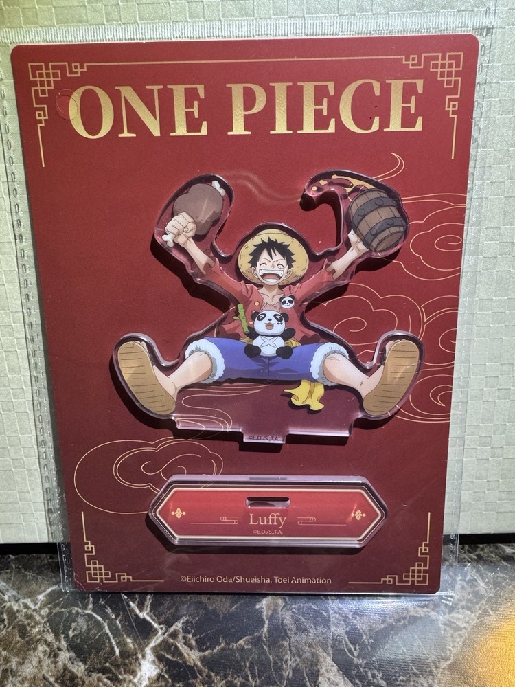 Luffy One Piece Mugiwara Store Shanghai Acrylic Stand Panda Limited Promotion