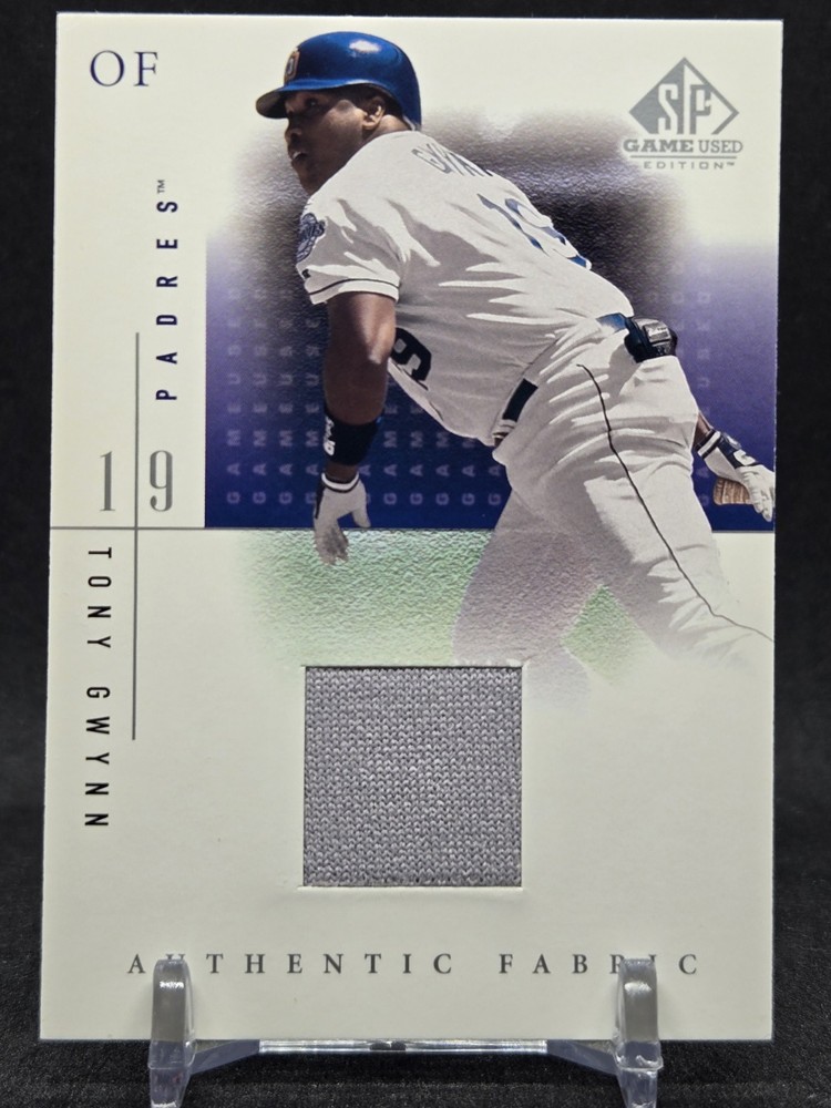 2001 Upper Deck SP Game Used Edition Authentic Fabric #TGW Tony Gwynn HOF