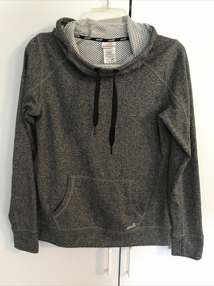Avia Womens Medium Gray Long Sleeved Pullover Hoodie With Pockets! M126