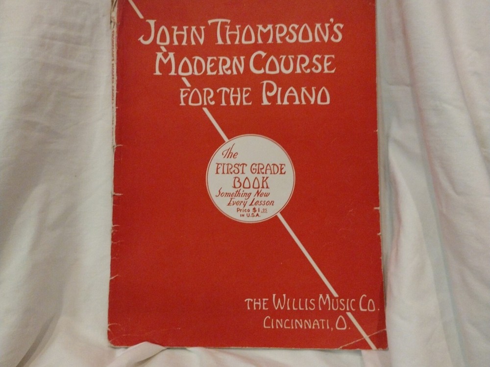 Vintage Sheet Music Book Modern Course For Piano 1st Grade John Thompson 1936. D