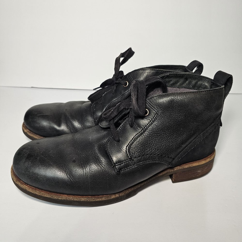 UGG Brompton 1008087 Mens Black Oxford Chukka Mid Leather Boots Sz 9.5