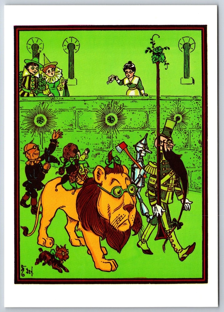 Wizard of OZ~WW Denslow~The Eyes Above Throne & Dorothy~Continental Postcard