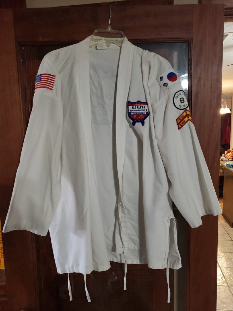 VTG Ft WORTH Academy of KARATE Tae Kwon DO Martial Arts Gi Top White KOREA-image