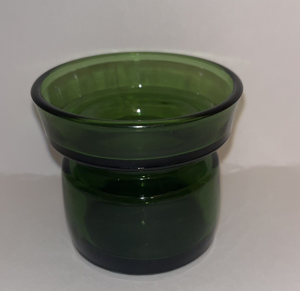 Vintage Dansk Designs Green Glass Votive Candle Holder 2.5