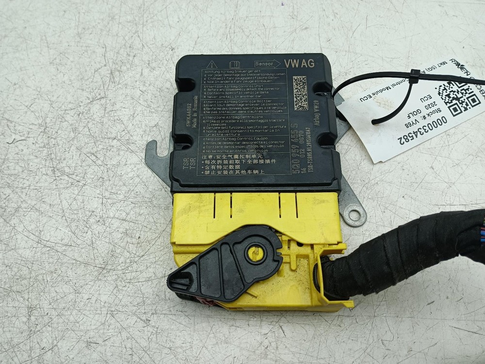 VOLKSWAGEN GOLF AIBAG CONTROL MODULE ECU 5Q0959655S MK7 MK7.5 2017 - 2020