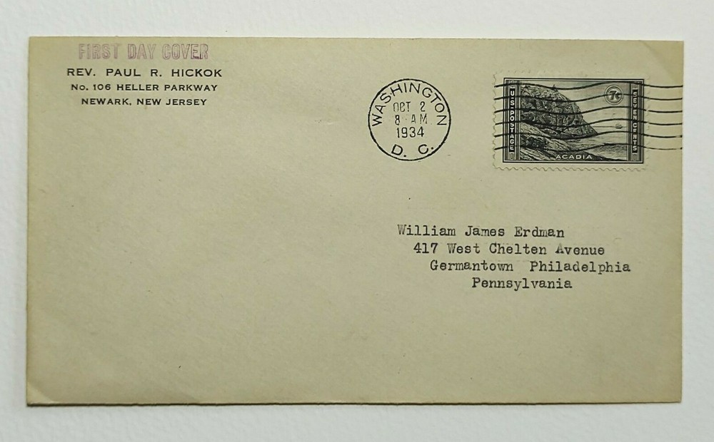 US FDC #746 1934 Bar Harbor Maine Acadia National Park Washington DC Lot 1-image