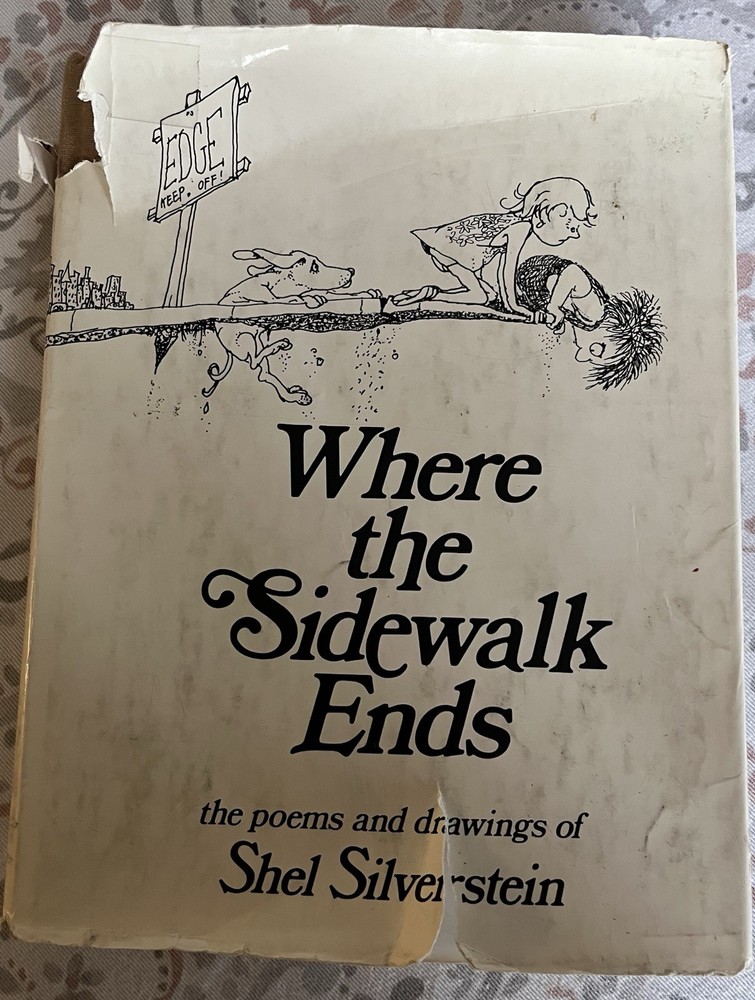 Shel Silverstein Where the Sidewalk Ends Harper & Row 1974 Illustrated DJ