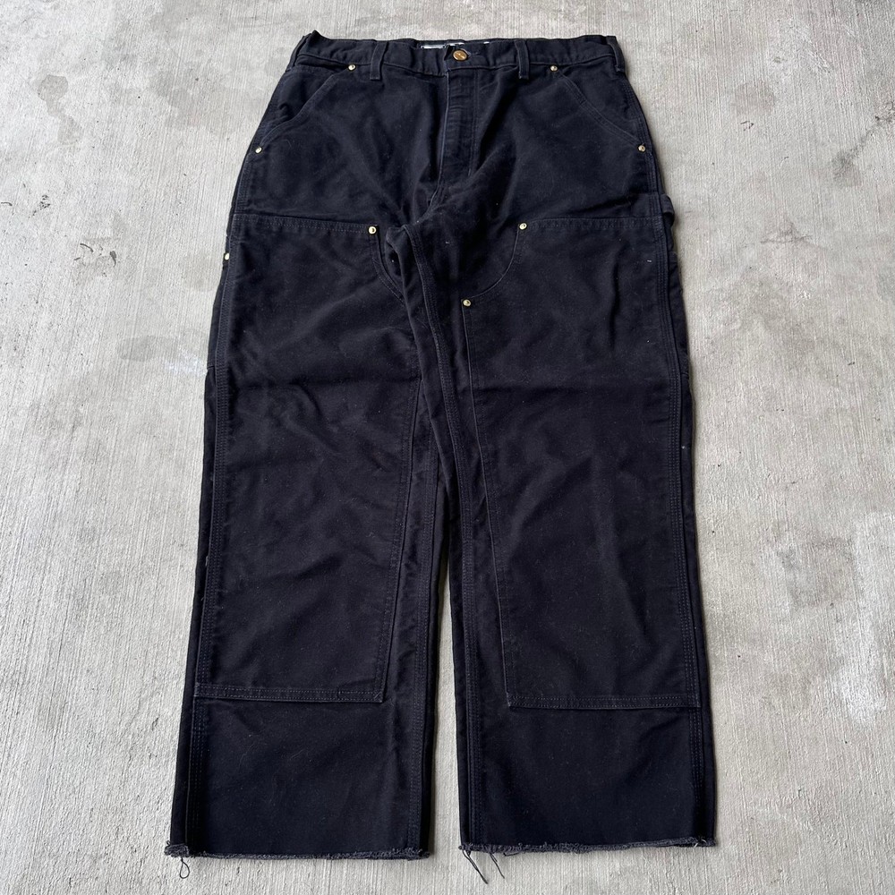 Vintage Y2K Carhartt black double knee work wear carpenter pants