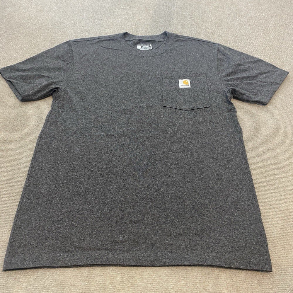 Carhartt T Shirt Mens Small Loose Fit Gray Cotton Blend Short Sleeve K87 CRH