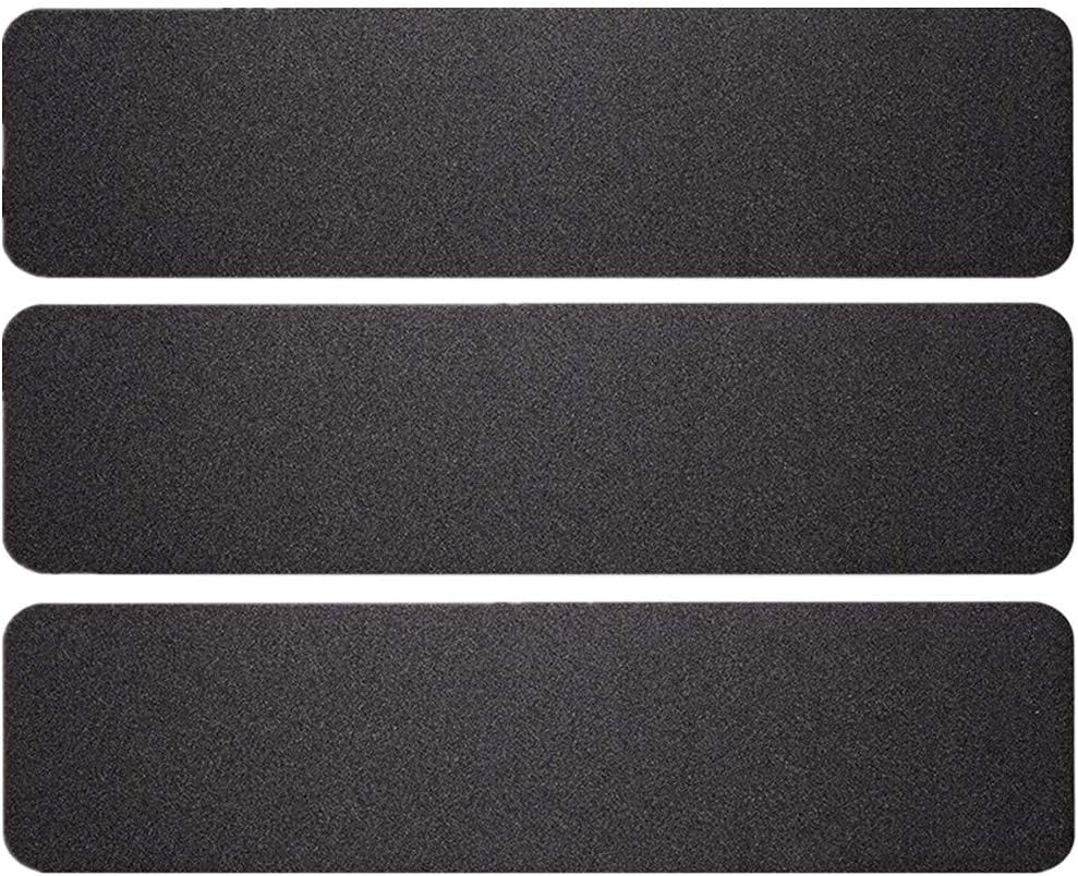 3 Pack Large 6 Inch x 24 Non Slip Stair Treads Black High Traction...