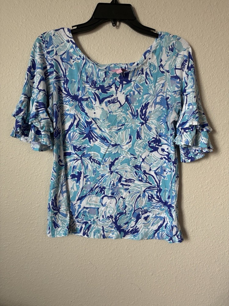 lilly pulitzer Women’s Blue White Top Size Small