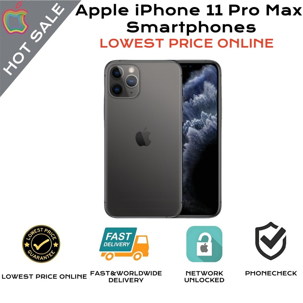 【Spot Sale】Apple iPhone 11 Pro Max-64GB-All Colors Unlocked Smartphone-Good @hEw