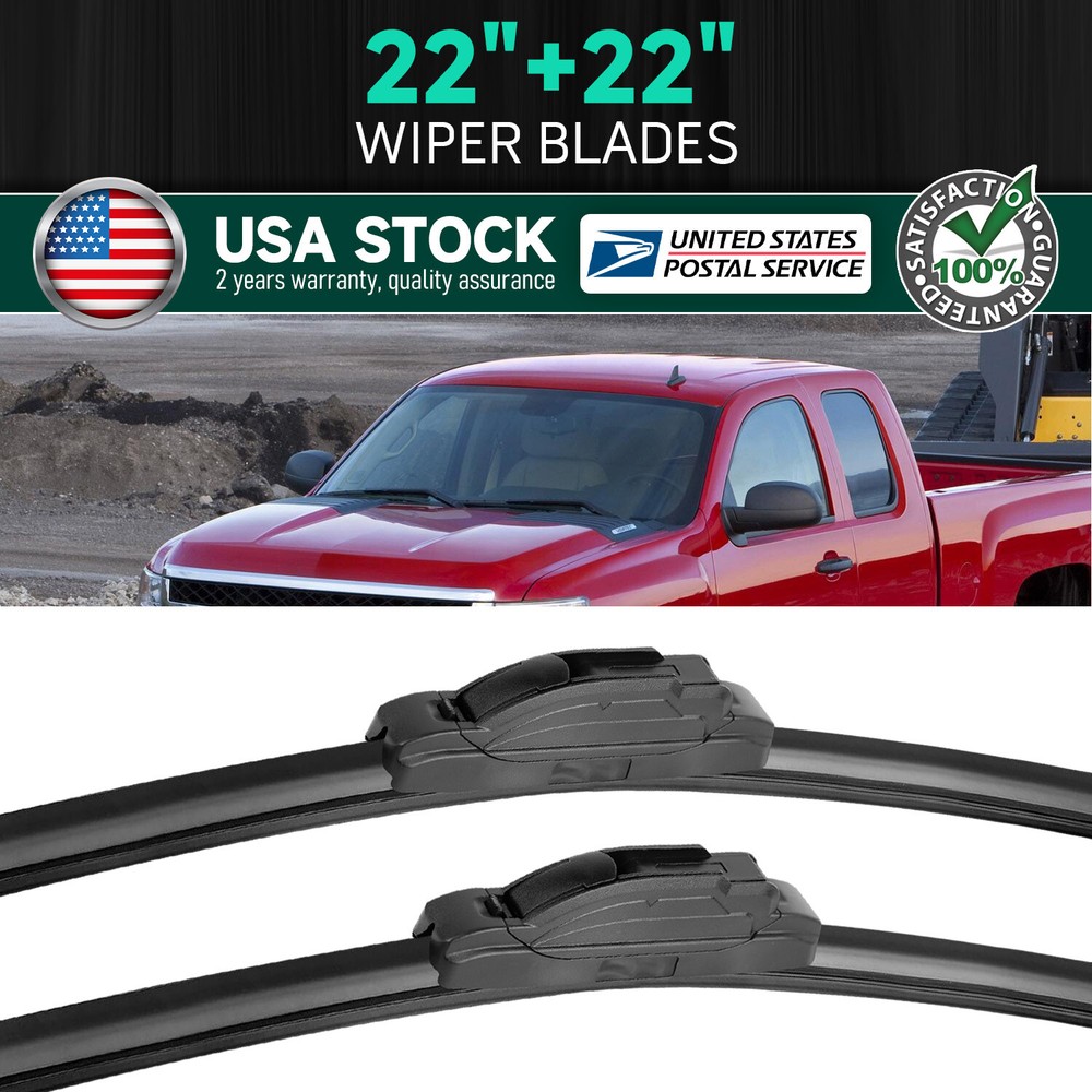 Durable 22+22 Mixed Silicone Boneless Wiper Blades Quiet Performance