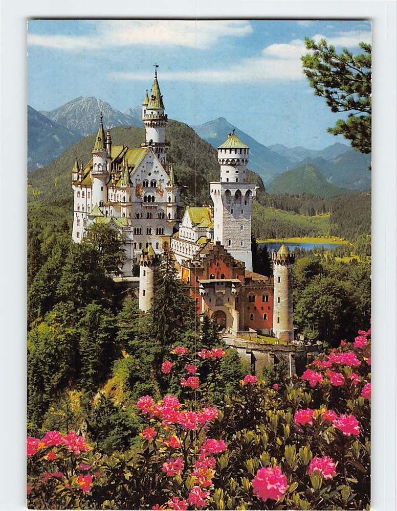 Postcard Royal Castle Neuschwanstein Schwangau Germany