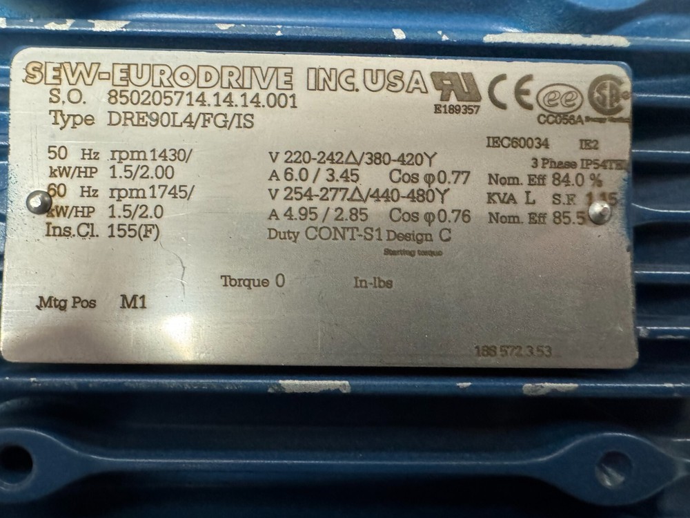 Sew-Eurodrive DRE90L4/FG/IS