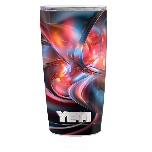 Skin Decal for Yeti 20 oz Rambler Tumbler Cup / abstract blown glass