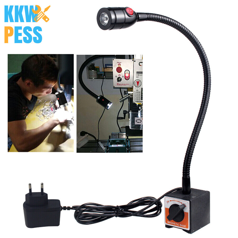 Magnetic Base LED Work Lights Flexible Gooseneck Lathe Milling CNC Machine Lamps