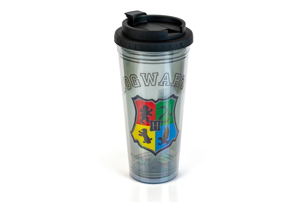 Harry Potter Hogwarts Crest 24oz Insulated Plastic Travel Mug
