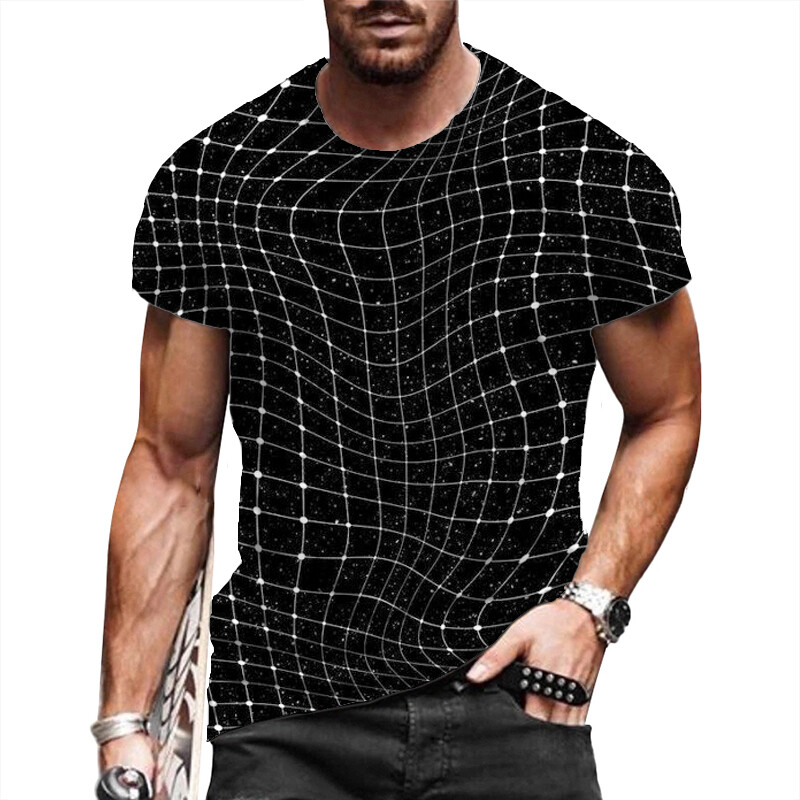 T Shirt Men's Fashion Black Abstract Graphic T-Shirt Silky Soft Short Sleeve Tee-image