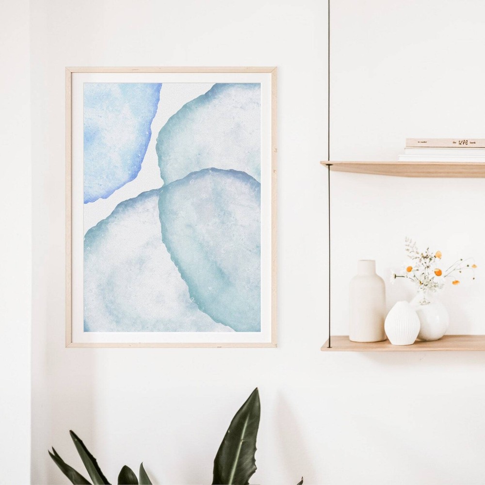 Coastal Watercolor Print Boho Beach Decor Neutral Art Print Coastal Wall Art