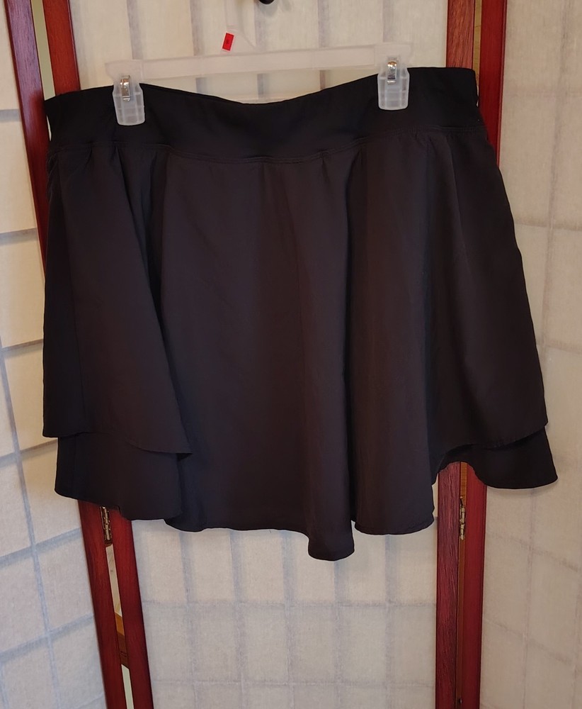 MTA Women's Black Athletic Stretch Skort Tennis Golf Plus Size 2X