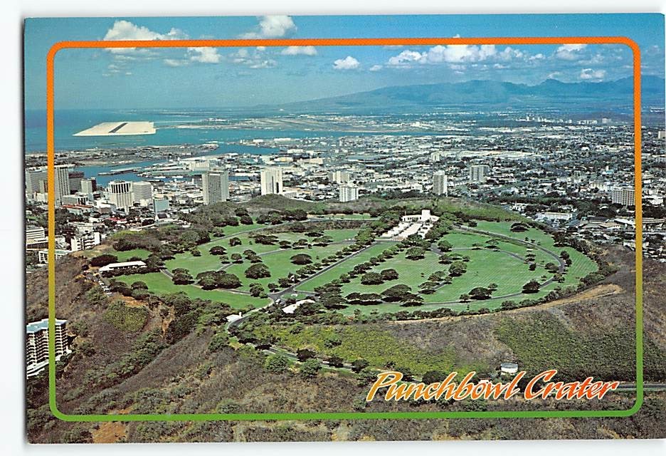 Postcard Punchbowl Crater Honolulu Hawaii USA