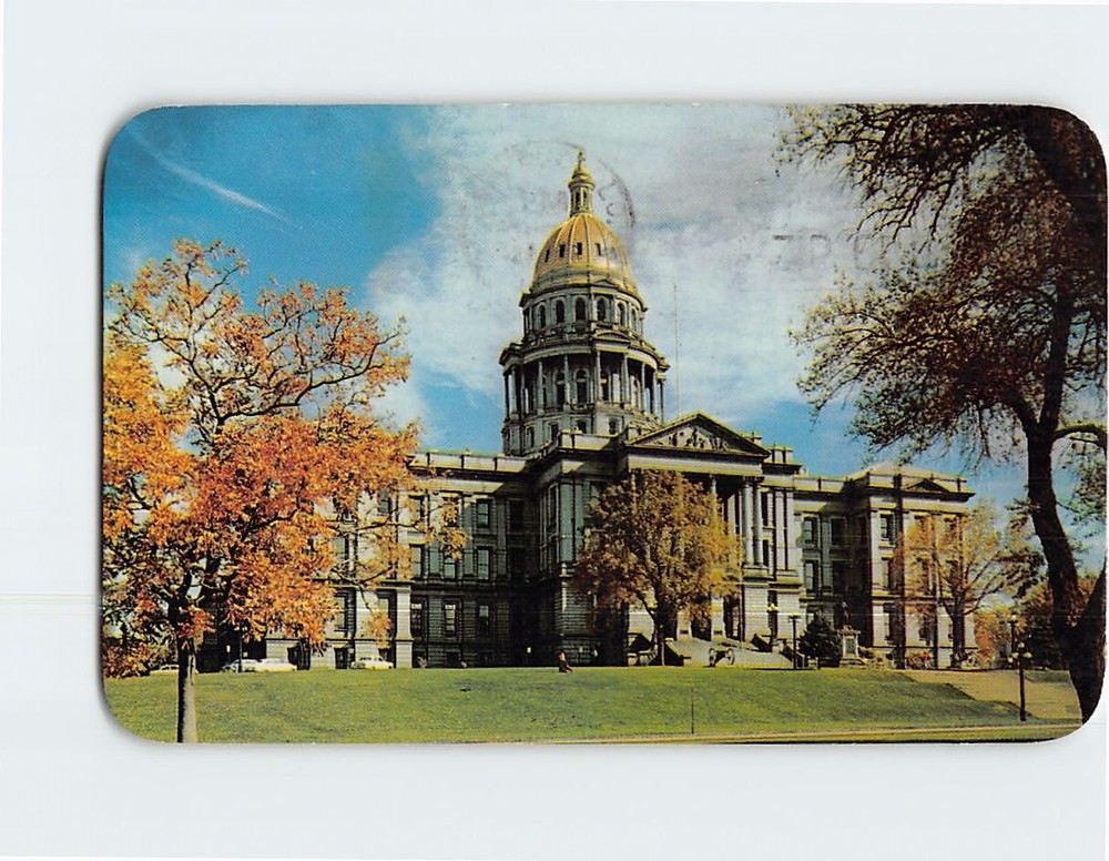 Postcard Colorado State Capitol overlooking the Civic Center Denver Colorado USA