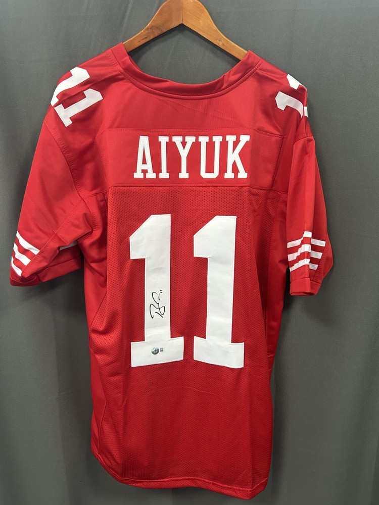 Brandon Aiyuk Signed San Francisco 49ers Football Jersey AUTO BAS Beckett Sz XLPROBSTEIN123 is actively accepting CONSIGNMENTS !!