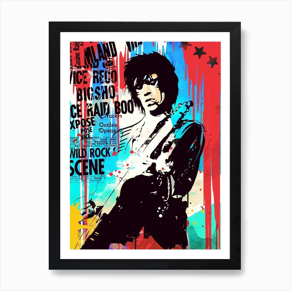 Keith Richards Pop Art Art Print Framed Wall Art Poster Canvas Print Picture
