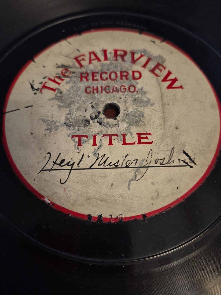 The Fairwiew Record Chicago.  Graphophone 1902.