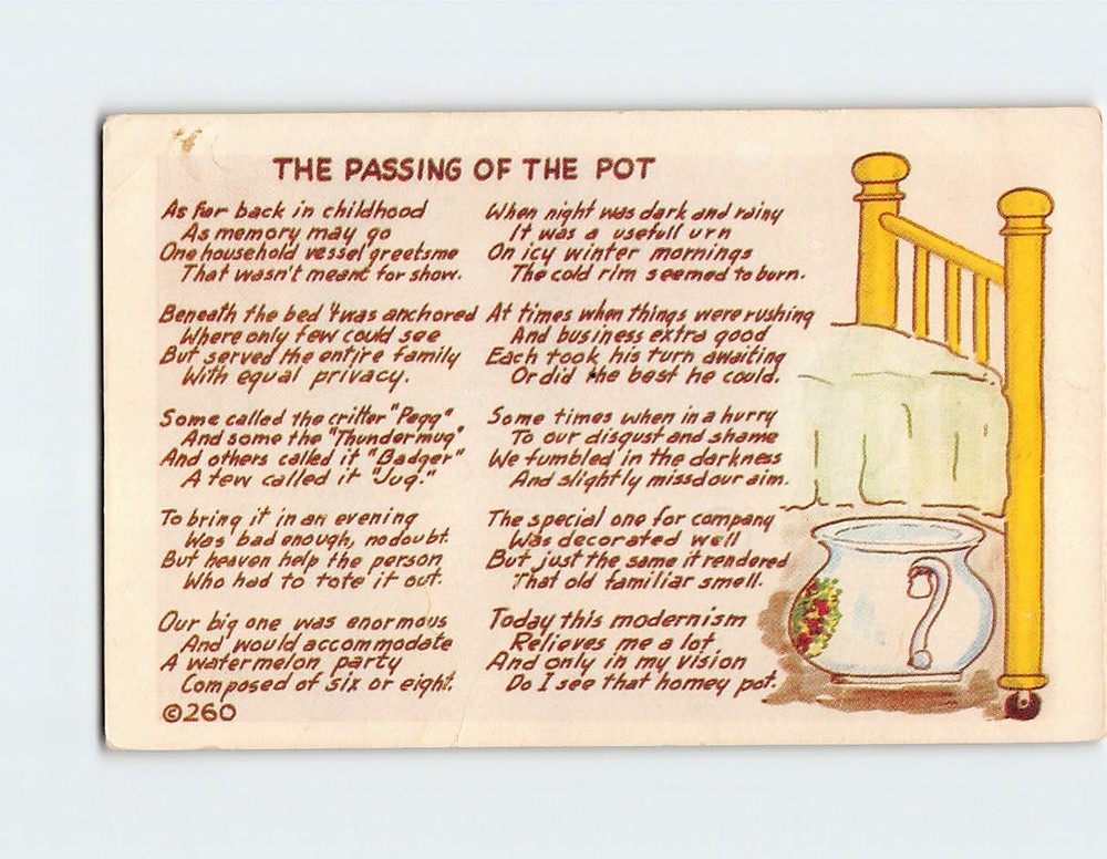 Postcard The Passing of the Pot Poem