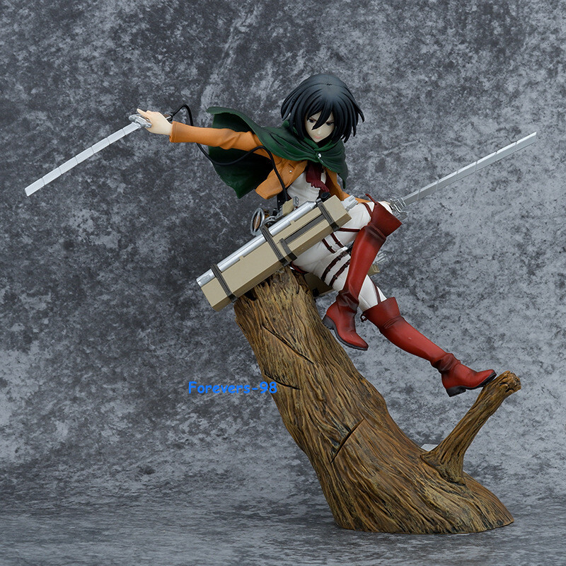 Attack On Titan Stump Mikasa Ackerman PVC Figure Model Statue Ornament Toy Gift