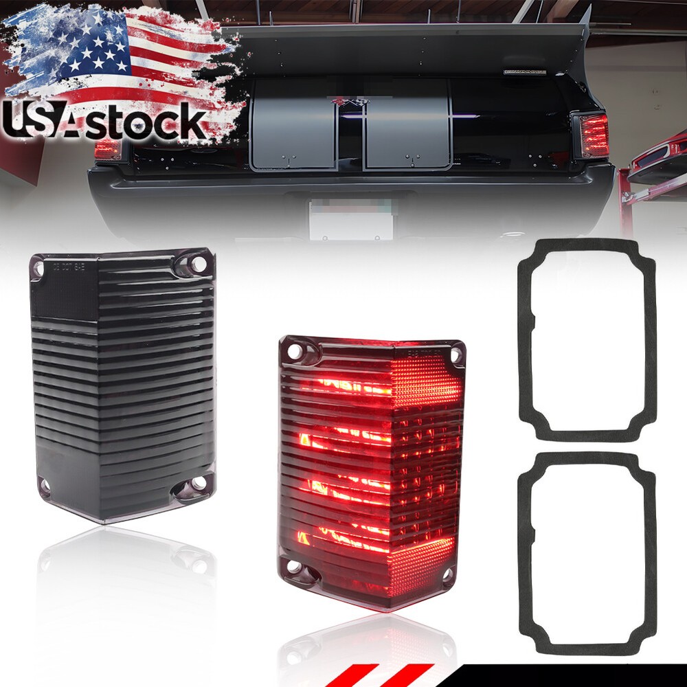 2X Smoke Red LED Rear Tail Light Lenses For 1968-1969 El Camino & Chevelle Wagon