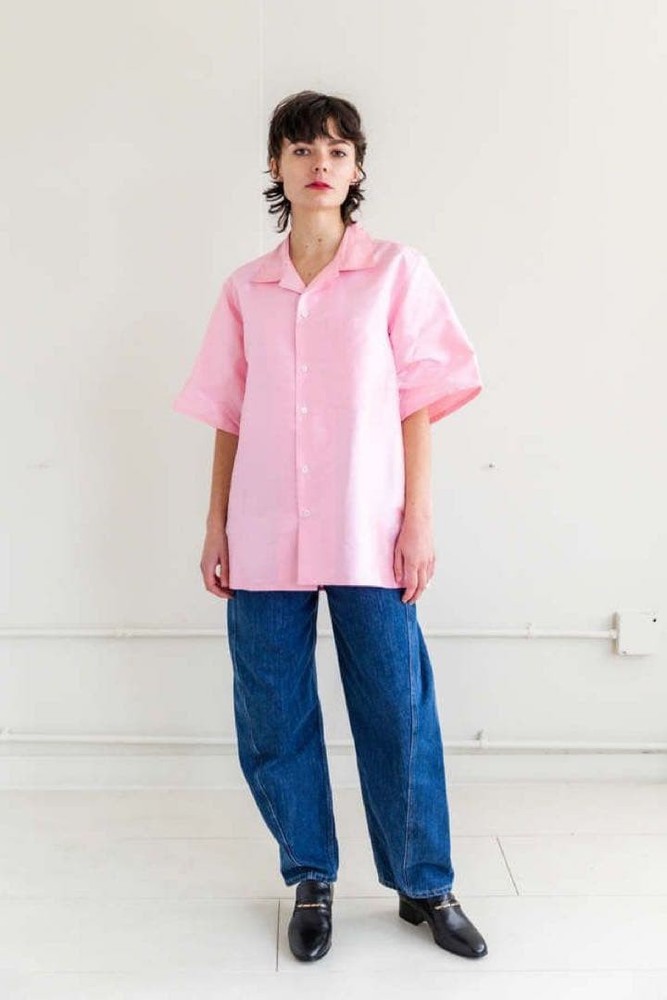 Camiel Fortgens School Shirt Pink Silk Size S