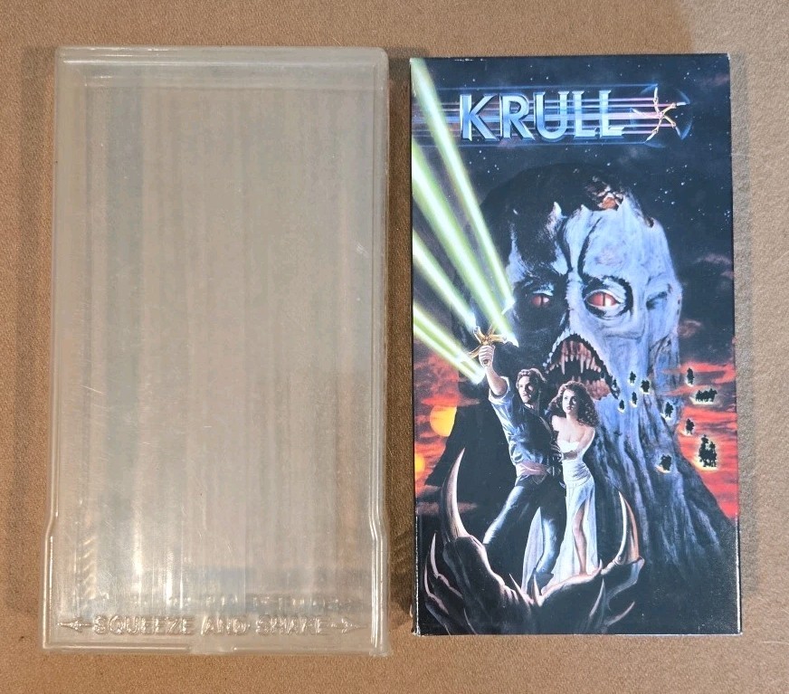Krull VHS Tape 1988 Sci Fi Horror Movie Cult Classic Aliens Outer space W/ Case