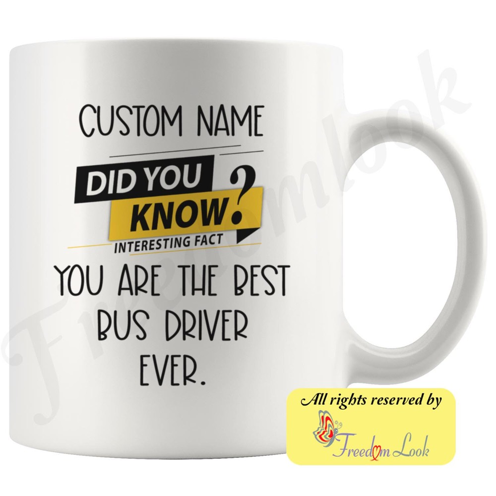 Bus Driver Coffee Mug Bus Driver Personalized Gifts Best Bus Driver Ever