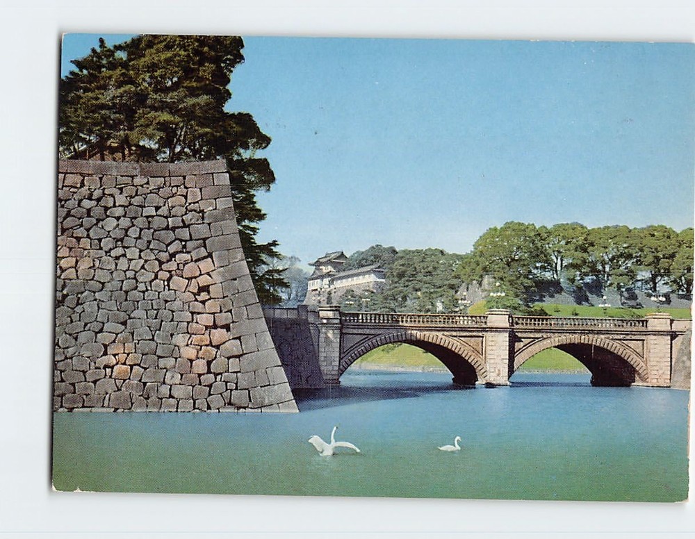 Postcard Double Bridge Imperial Palace Tokyo Japan