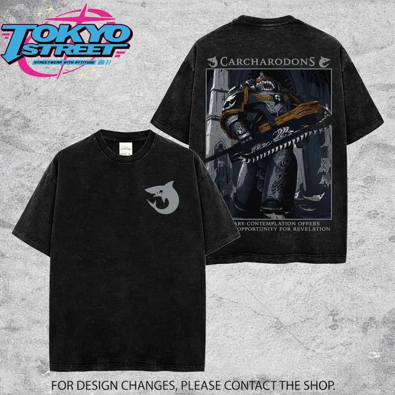 Carcharodons Warhammer 40K Dawn of War IV Retro Grimdark Graphic T-Shirt Gift