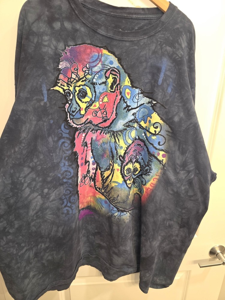 The Mountain Abstract Colorful Monkey Graphic T-Shirt - Size 4XL-image