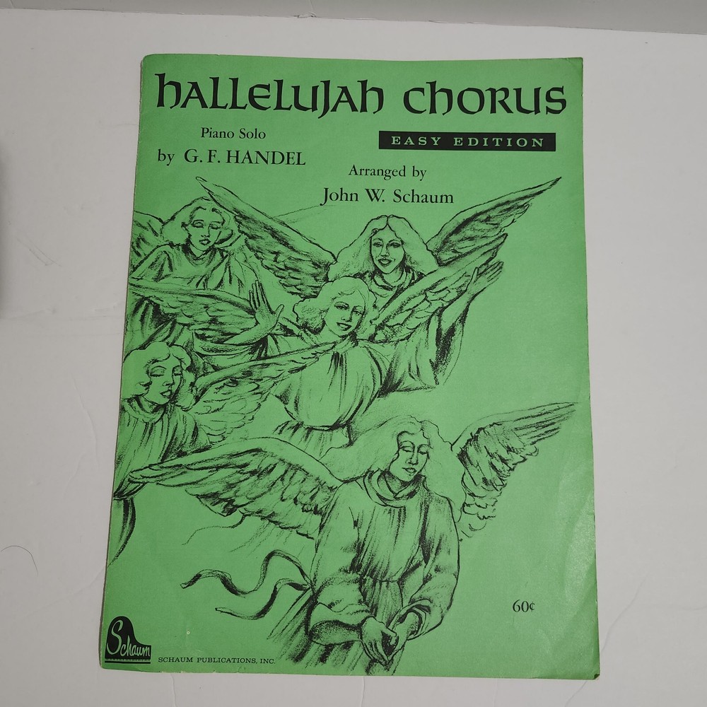 Hallelujah Chorus Piano Solo Easy Edition by Handel Schaum 1975 Sheet Music