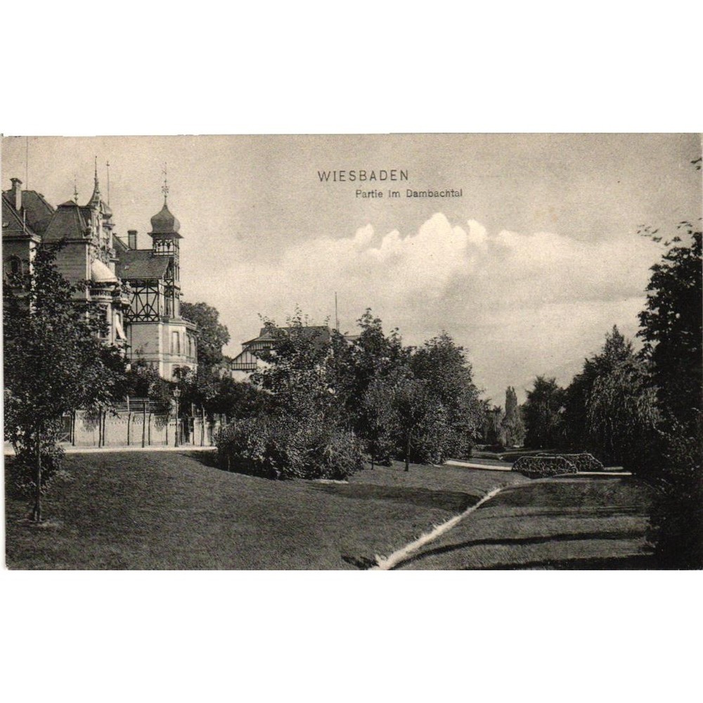 Wiesbaden Germany Partie im Dambachtal Antique Postcard 1906 Dr Trenkler Leipzig