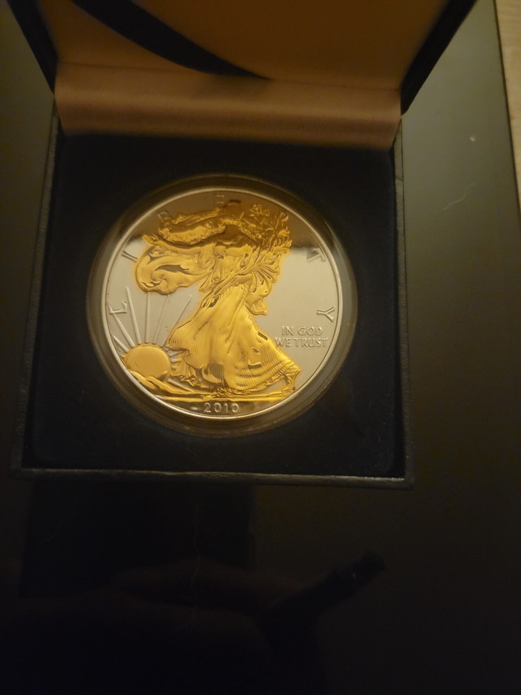 United States of America  2010 lLiberty Freedom gilded silver coin proof-like