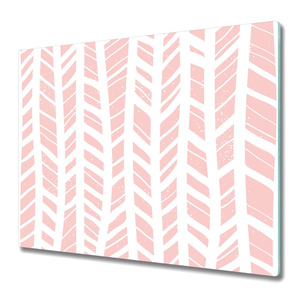 Glass Worktop Saver Kitchen Herringbone Pastel Geometric Simple 60x52