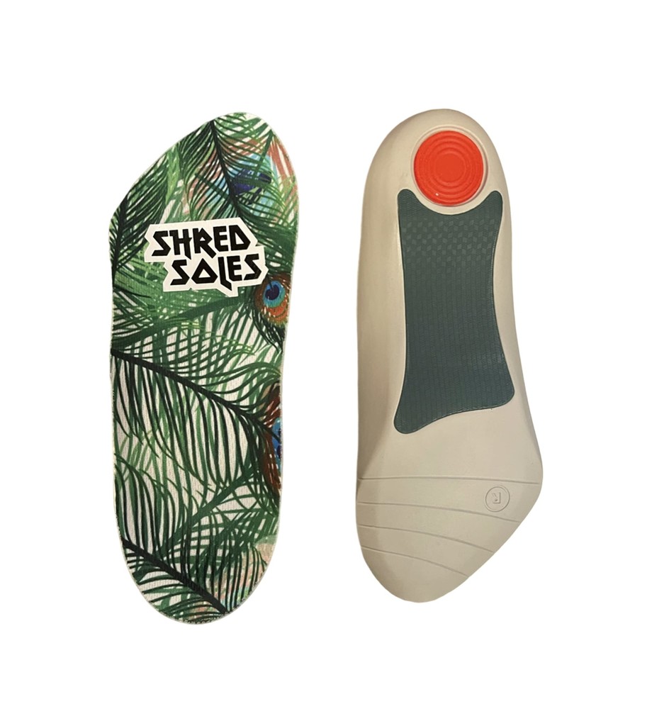 Shred Soles Impact Eliminating Stabilizing 3/4 Length Skateboarding Insoles M...