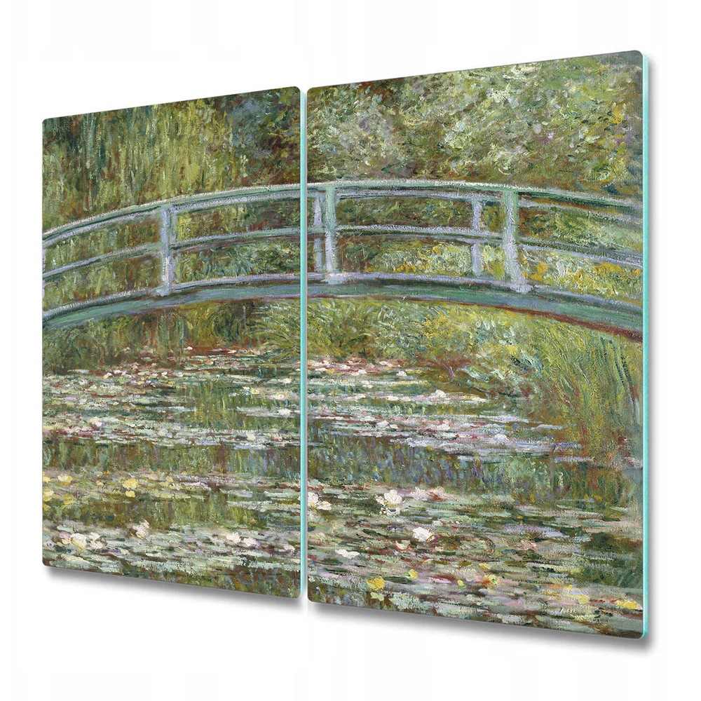 Tempered Glass Kitchen Chopping Board Bridge Above the Lake Painting 2x30x52