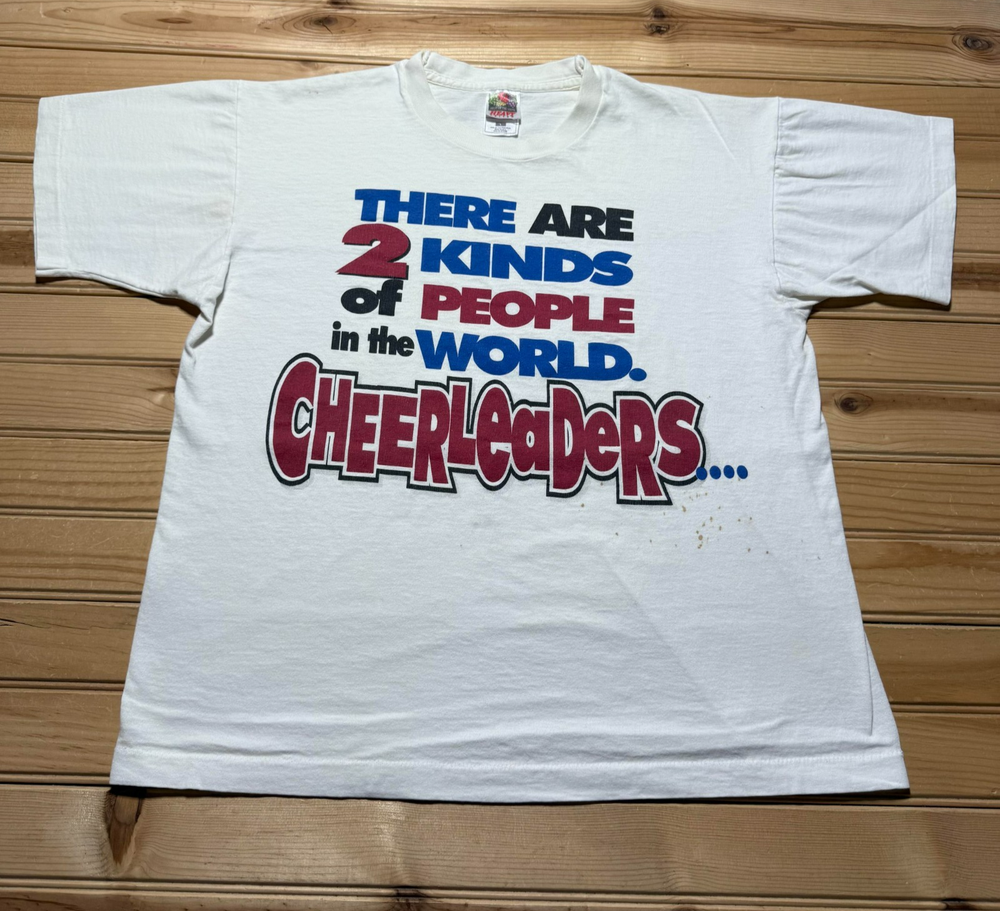 Vintage 80s 90s Cheerleader Slogan Funny Quote Single Stitch Shirt USA Large