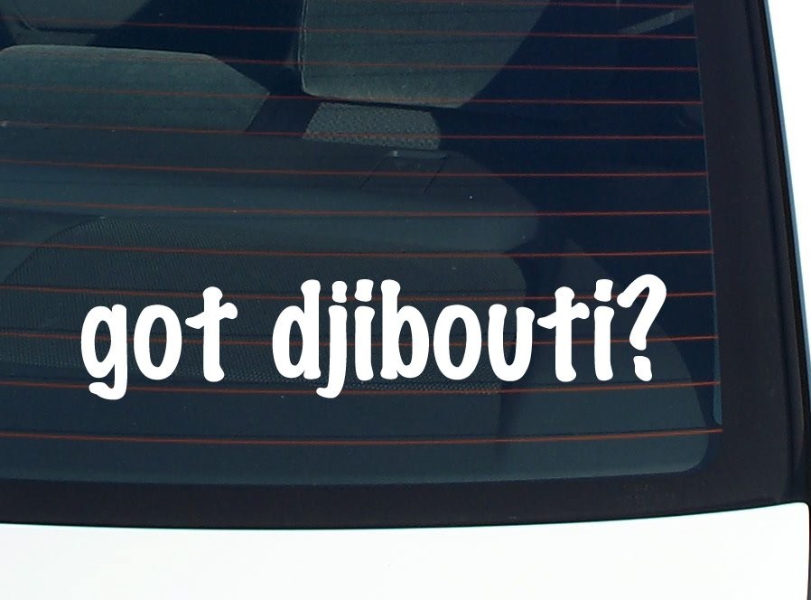 Show off your love for Djibouti with this fun car decal bumper sticker